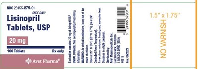 Lisinopril Tablets 20mg 30 Tablets - label lisinopril 20mg