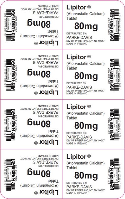 PRINCIPAL DISPLAY PANEL - 80 mg Tablet Blister Pack - lipitor 22