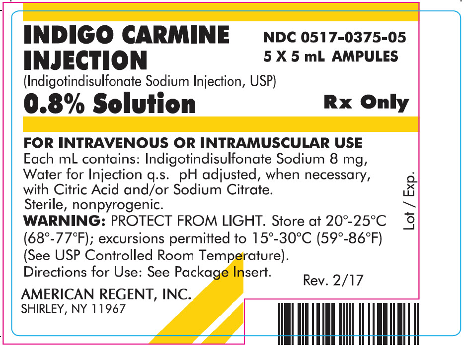 NDC 05170375 Indigo Carmine Indigo Carmine
