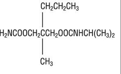 This In An Image Of The Structural Formula Of Carisoprodol. (Carisoprodol 1)