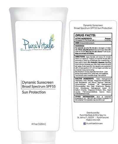 PURA-SP55.120A.jpg Pura Vitale Professional Skincare Dynamic Sunscreen Broad Spectrum Sun Protection SPF 55 Sun Protection 4 fl oz (120ml) - PURA SP55.120A