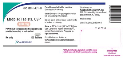 Package Label-principal Display Panel (400 mg Container Label (100 Tablets Bottle))