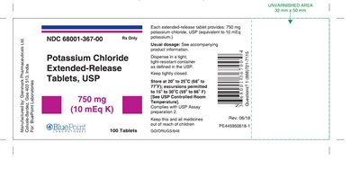 10mEq-label.jpg POTASSIUM CHLORIDE ER Tablets USP 10 mEq- 100ct BluePoint Label rev 06 2018.JPG - 10mEq label