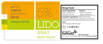 LidoSpray graphic bottle label - lidospray5label