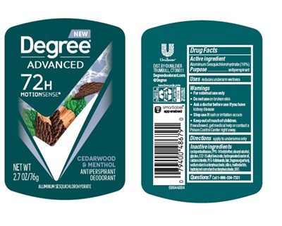 Degree Cedarwood Menthol AP Deo IS - DegreeCedarwoodMentholAPDeoIS