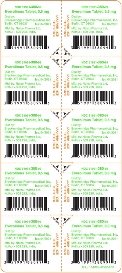 PRINCIPAL DISPLAY PANEL - 0.5 mg Tablet Blister Pack - everolimus 06