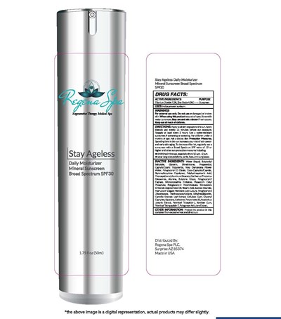Regena Spa Stay Ageless Daily Moisturizer Mineral Sunscreen Broad Spectrum Spf 1.75 Fl Oz (50ml) (Pre Sp27.50c Regen)
