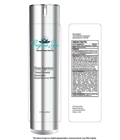 Regena Spa Stay Ageless Tinted Mineral Sunscreen Broad Spectrum Spf 30 1.75 Fl Oz (50ml) (Pre Sp06.50c Regena)