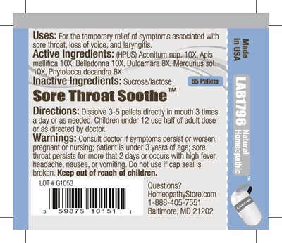 image of label - sore throat soothe