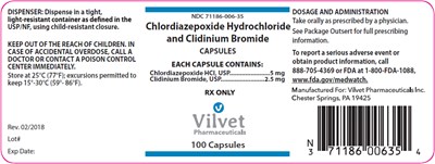 chlordiazepoxide-03.jpg Principal Display Panel - 100 Capsule Bottle Label - chlordiazepoxide 03