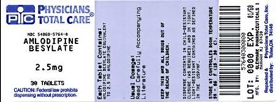 5764.jpg image of 2.5 mg package label - 5764