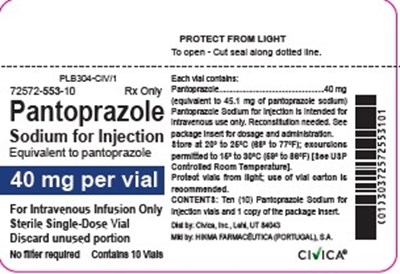 Carton Label (Pantoprazole Sodium For Injection Civica 3)