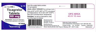 112 (Ticagrelor Tablets 60mg 60s)