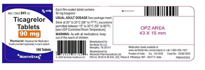 112 (Ticagrelor Tablets 90mg 100s)