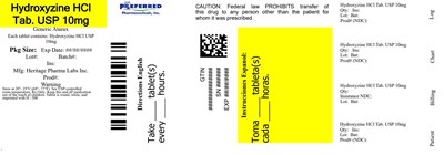 Hydroxyzine HCl Tab Usp 10mg (10mg Kadu)