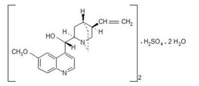 The Structural Formula For Quinidine Sulfate Is A Specific Inhibitor Of Cyp2d6-dependent Oxidative Metabolism Used In Nuedexta To Increase The Systemic Bioavailability Of Dextromethorphan. The Chemical Name Is Quinidine Sulfate: Cinchonan-9-o1, 6’-methoxy-, (9s) Sulfate (2:1), (salt), Dihydrate. Quinidine Sulfate Dihydrate Has The Empirical Formula Of (c20h24n2o2)2•h2so4•2h2o With A Molecular Weight Of 782.96. (Nuedexta 02)