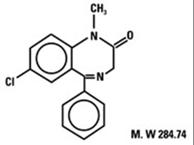 Chemical Structure - diazepam 01