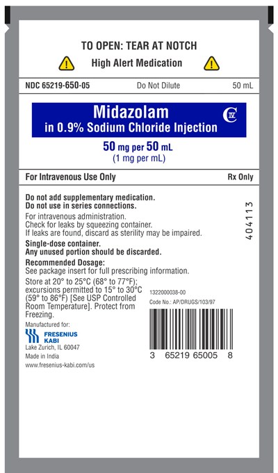 Package Label (PRINCIPAL DISPLAY – Midazolam in 0.9% Sodium Chloride Injection Overpouch Label)