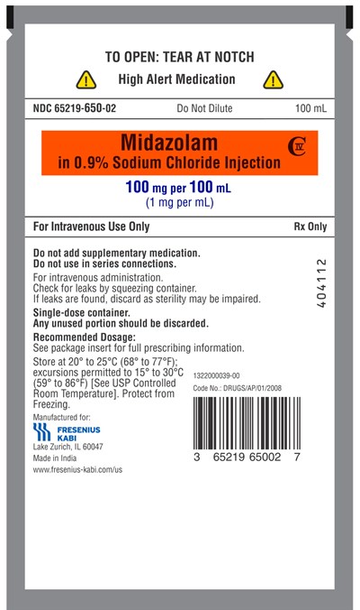 Package Label (PRINCIPAL DISPLAY – Midazolam in 0.9% Sodium Chloride Injection Overpouch Label)