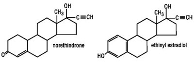 The Is The Chemical Image Of Norethindrone Ethinyl Estradiol. (Cyclafem135 1)