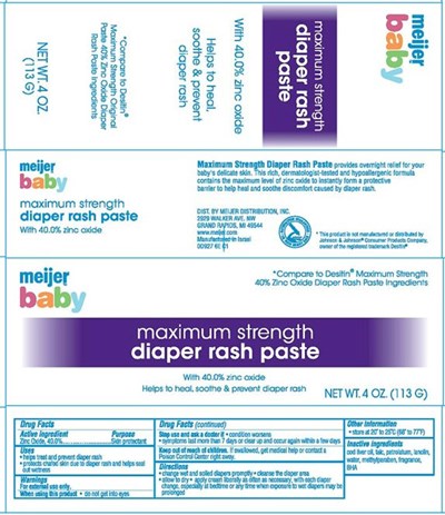 meijer baby diaper rash paste carton label - c40b9940 5432 43ed 8f6e 5aeb8eead630 01