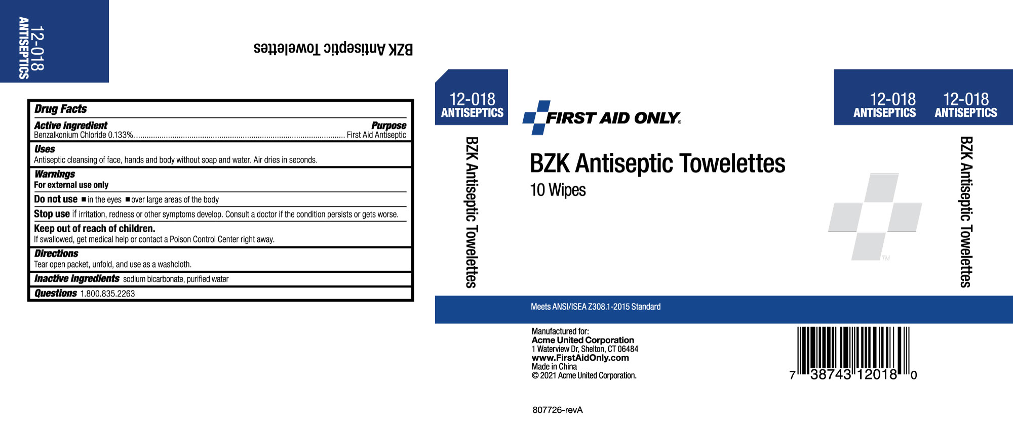 Product Images First Aid Only Bzk Antiseptic Towelettes Photos ...