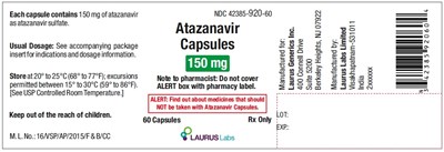 atazanavir-figure2.jpg PACKAGE LABEL.PRINCIPAL DISPLAY PANEL- 150 mg - Container Label (60's count) - atazanavir figure2