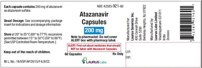 atazanavir-figure4.jpg PACKAGE LABEL.PRINCIPAL DISPLAY PANEL - 200 mg - Container Label (60's count) - atazanavir figure4