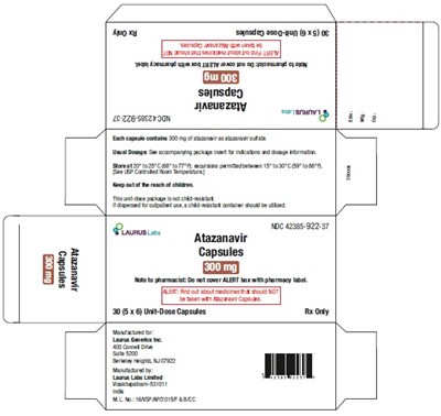 atazanavir-figure7.jpg PACKAGE LABEL.PRINCIPAL DISPLAY PANEL - 300 mg - Carton Label - 30 (5 x 6) Capsules - atazanavir figure7