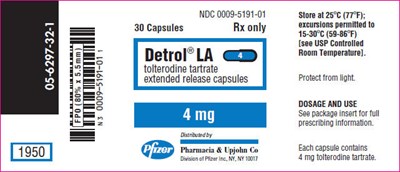 detrol-la-07.jpg PRINCIPAL DISPLAY PANEL - 30 Capsule 4 mg Bottle Label - detrol la 07