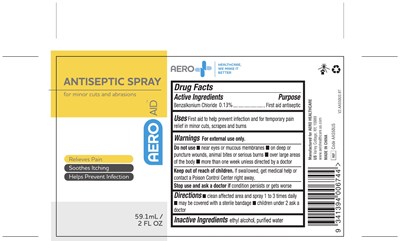Aeroaid Antiseptic Spray Label (55305 144 Bottle Label)
