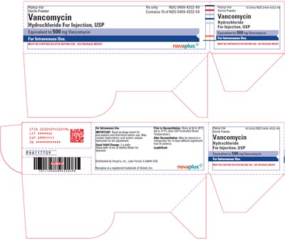 PRINCIPAL DISPLAY PANEL - 500 mg Vial Tray - vancomycin 06