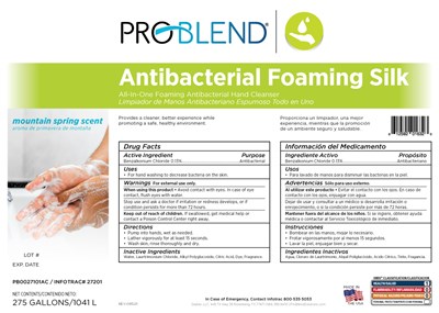Pb0027101ac Antibacterial Foaming Silk 275 Gal Label