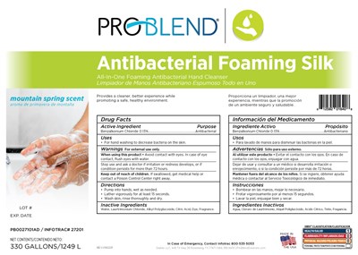 Pb0027101ad Antibacterial Foaming Silk 330 Gal Label