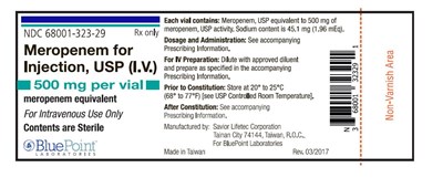 500mg per vial label - Rev 03-17 - image 01