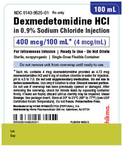 Dexmedetomidine Hydrochloride in 0.9% Sodium Chloride Injection 400 mcg/100 mL Outer Wrap Label - dexmedetomidine hydrochloride in sodium chloride i 3