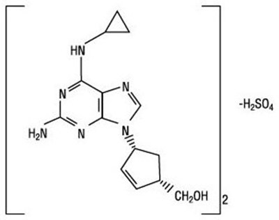 Abacavir sulfate chemical structure - ziagen spl graphic 01