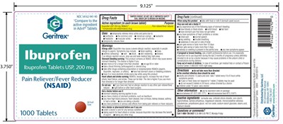 Geritrex-Ibuprofen-200mg-5416294190.jpg 1000 tablets label - Geritrex Ibuprofen 200mg 5416294190