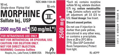 morphine-05.jpg Principal Display Panel - 2500 mg/50 mL Vial Label - morphine 05