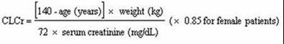 Figure Of The Cockcroft And Gault Equation (Lyrica 1)