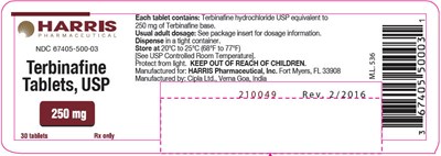 terbinafine-02.jpg PRINCIPAL DISPLAY PANEL - 250 mg Tablet Bottle Label - terbinafine 02