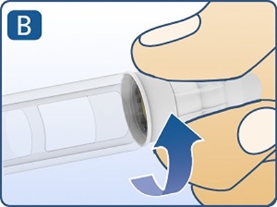 Fig. B (Remove protective tab.)