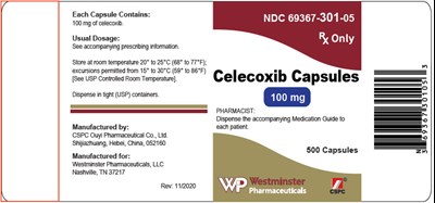 celecoxib-02.jpg PRINCIPAL DISPLAY PANEL - 100 mg Capsule Bottle Label - celecoxib 02