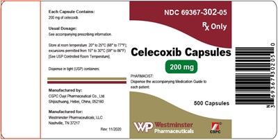 celecoxib-03.jpg PRINCIPAL DISPLAY PANEL - 200 mg Capsule Bottle Label - celecoxib 03
