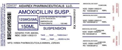 Image Label (Amoxicillin 125 mg And 5 mL Suspension  For West W 2)