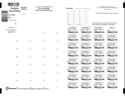 Principal Display Panel-Pentoxifylline ER Tabs 400mg blngo card label. - pentoxifylline er tabs 400mg 8305 apotex 2