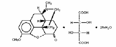 Image Of Hydrocodone Bitartrate Chemical Structure (Hydrocodone)