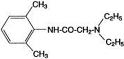 Structural Formula - lidocaine ointment 01