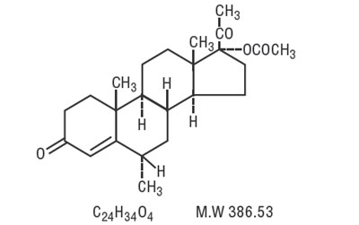 Medroxyprogesterone Acetate Structural Formula (Image 01)