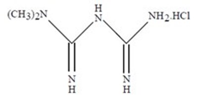 Metformin Hydrochloride Structural Formula (Image 02)